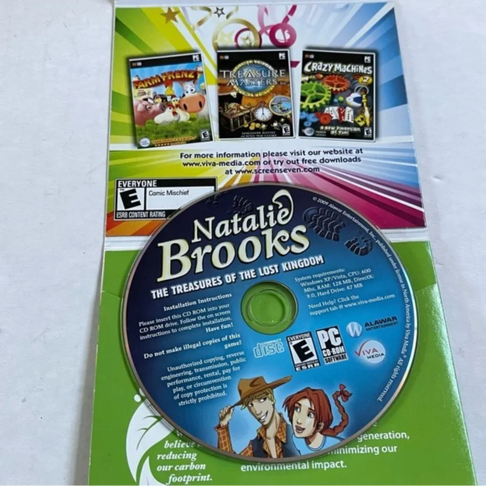 Natalie Brooks Treasure Of The Lost Kingdom PC Games CD ROM E ESRB Viva Media